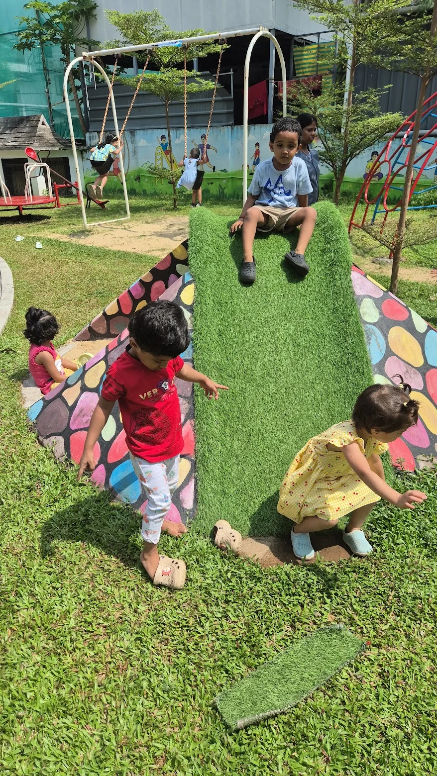 Children playing together outdoors