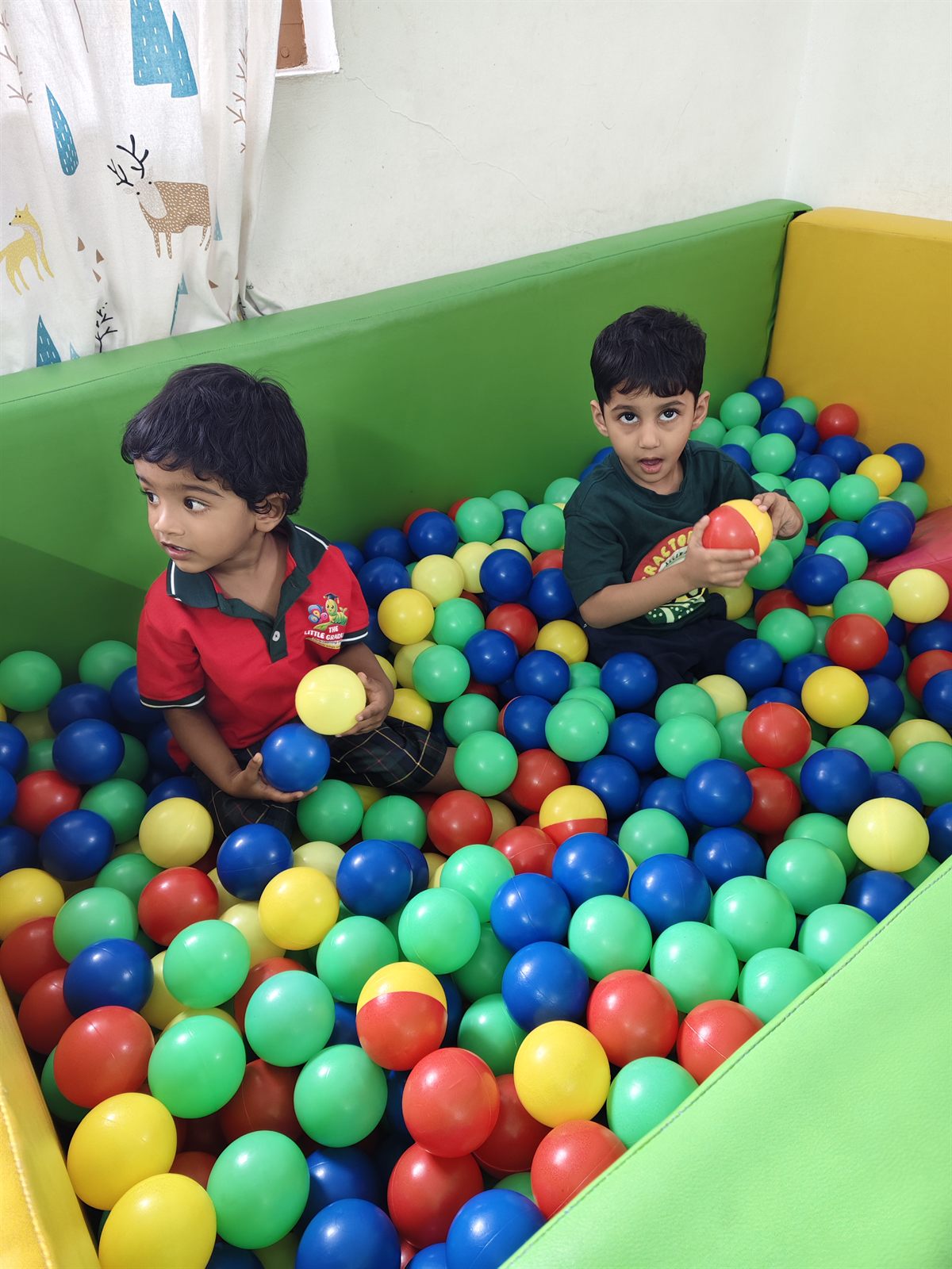 Children playing in the ball pit