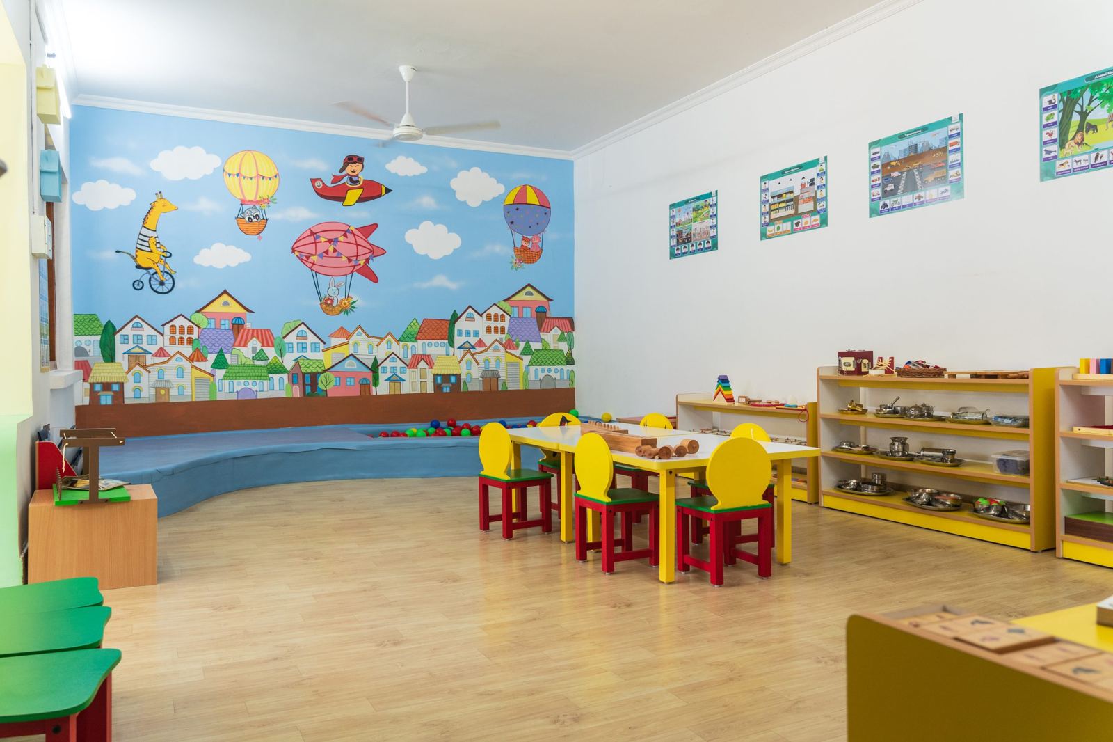 Bright, prepared classroom environment
